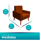 Poltrona Para Sala Confortável E Reforçada Isis Suede - Jylcr