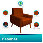 Poltrona Para Sala Confortável E Reforçada Isis Suede - Jylcr