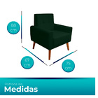 Poltrona Para Sala Confortável E Reforçada Isis Suede - Jylcr