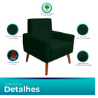 Poltrona Para Sala Confortável E Reforçada Isis Suede - Jylcr