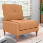 Poltrona Para Sala De Espera Luxo Boucle Mostarda