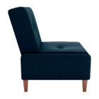 Poltrona Para Sala De Espera Luxo Suede Azul