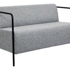 Poltrona Para Sala De Estar 2 Lugares Lino Cinza