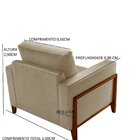 Poltrona Para Sala De Estar 90cm X 100cm Paris Bege