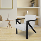 Poltrona Para Sala De Estar Angel Corano Base Metálica Preta