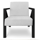 Poltrona Para Sala De Estar Angel Corano Base Metálica Preta