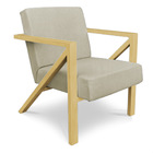 Poltrona Para Sala De Estar Angel Corano Bege Base Metálica D