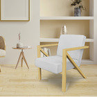 Poltrona Para Sala De Estar Angel Corano Branco Base Metálica