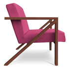 Poltrona Para Sala De Estar Angel Corano Rosa Base Metálica C