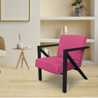 Poltrona Para Sala De Estar Angel Corano Rosa Base Metálica P