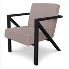 Poltrona Para Sala De Estar Angel Veludo Boucle Base Metálica