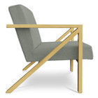 Poltrona Para Sala De Estar Angel Veludo Boucle Bege Gelo Bas