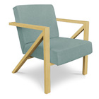 Poltrona Para Sala De Estar Angel Veludo Boucle Verde Sage Ba