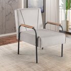 Poltrona Para Sala De Estar Apolo Estilo Contemporâneo Linho