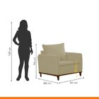 Poltrona Para Sala De Estar Armany Jolie/bege