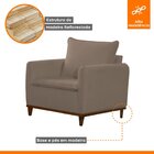 Poltrona Para Sala De Estar Armany Jolie/cinza