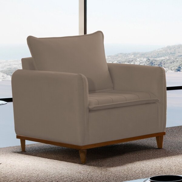 Poltrona Para Sala De Estar Armany Jolie/cinza