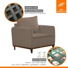 Poltrona Para Sala De Estar Armany Jolie/cinza