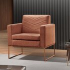 Poltrona Para Sala De Estar Base Apolo Luxo Terracota