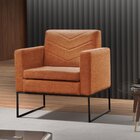 Poltrona Para Sala De Estar Base Apolo Luxo Terracota