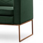 Poltrona Para Sala De Estar Base Apolo Luxo Verde