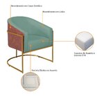 Poltrona Para Sala De Estar Base De Ferro Mariana  Azul Turqu