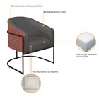 Poltrona Para Sala De Estar Base De Ferro Mariana  Chumbo