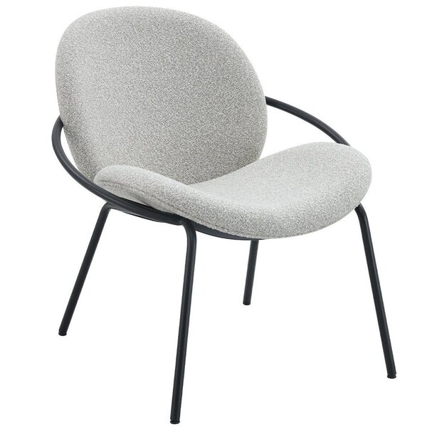 Poltrona Para Sala De Estar Base Em Aço Lea Off White