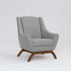 Poltrona Para Sala De Estar Base Em Madeira Juliet Mescla Ele