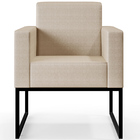 Poltrona Para Sala De Estar Base Fixa De Metal Helô L02 Facto