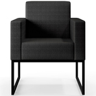 Poltrona Para Sala De Estar Base Fixa De Metal Helô L02 Facto