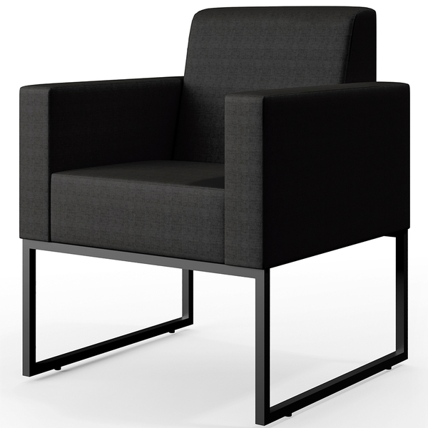 Poltrona Para Sala De Estar Base Fixa De Metal Helô L02 Facto