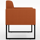 Poltrona Para Sala De Estar Base Fixa De Metal Helô L02 Tecid