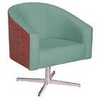 Poltrona Para Sala De Estar Base Giratória De Metal Mariana