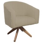 Poltrona Para Sala De Estar Base Madeira Mariana  Tabaco