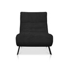 Poltrona Para Sala De Estar Boucle Vancouver Preto