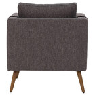 Poltrona Para Sala De Estar Brisa Pés Palito Linho Marrom Aci