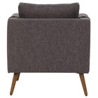 Poltrona Para Sala De Estar Brisa Pés Palito Linho Marrom Aci