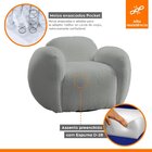 Poltrona Para Sala De Estar Burgos Aspen/cinza