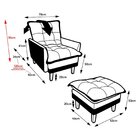 Poltrona Para Sala De Estar Classic 1 Lugar Grafite