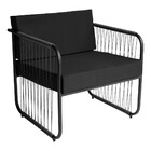 Poltrona Para Sala De Estar Córdova Em Aço Carbono E Fibra Si