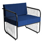 Poltrona Para Sala De Estar Córdova Em Aço Carbono E Fibra Si