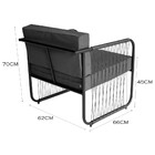 Poltrona Para Sala De Estar Córdova Em Aço Carbono E Fibra Si