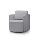 Poltrona Para Sala De Estar Dakota Cinza Decorativa Giratória