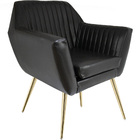 Poltrona Para Sala De Estar Dani Com Tressê Pés Palito Gold C