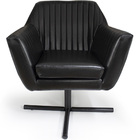 Poltrona Para Sala De Estar Dani Tressê Giratória X Preto Cor