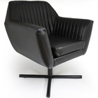 Poltrona Para Sala De Estar Dani Tressê Giratória X Preto Cor