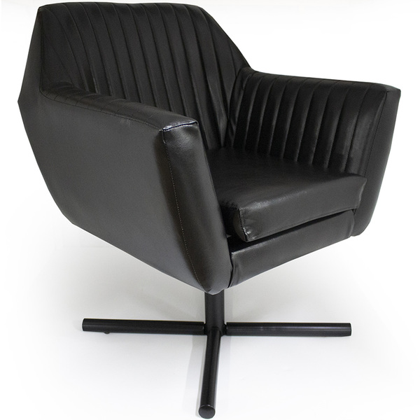 Poltrona Para Sala De Estar Dani Tressê Giratória X Preto Cor