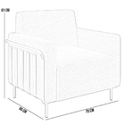 Poltrona Para Sala De Estar Decorativa Base Fixa Agnes M03 Li