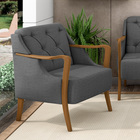 Poltrona Para Sala De Estar Decorativa Base Fixa Coral M03 Li